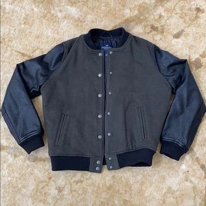 American eagle leather bomber jacket